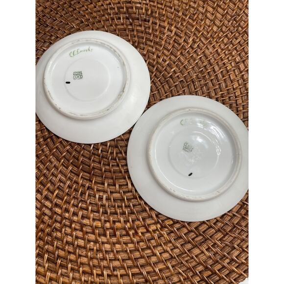 t v limoges france hand paint saucers 2 - Picture 3 of 7